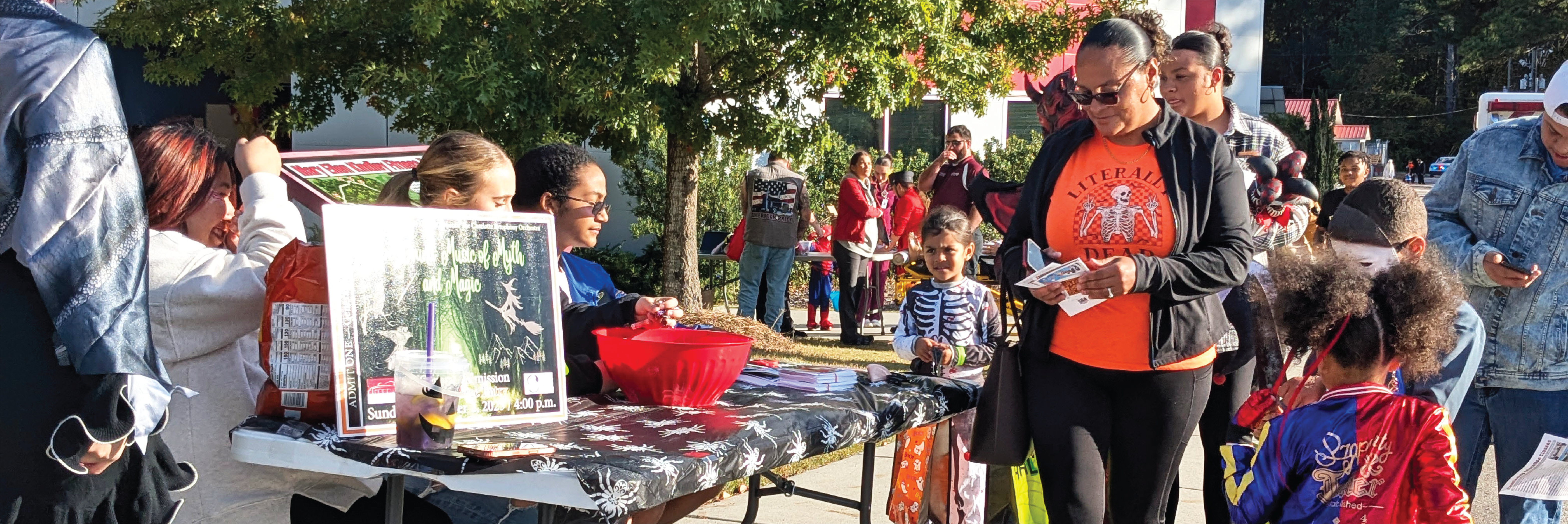 Children in costumes at RichmondCC Halloween Event