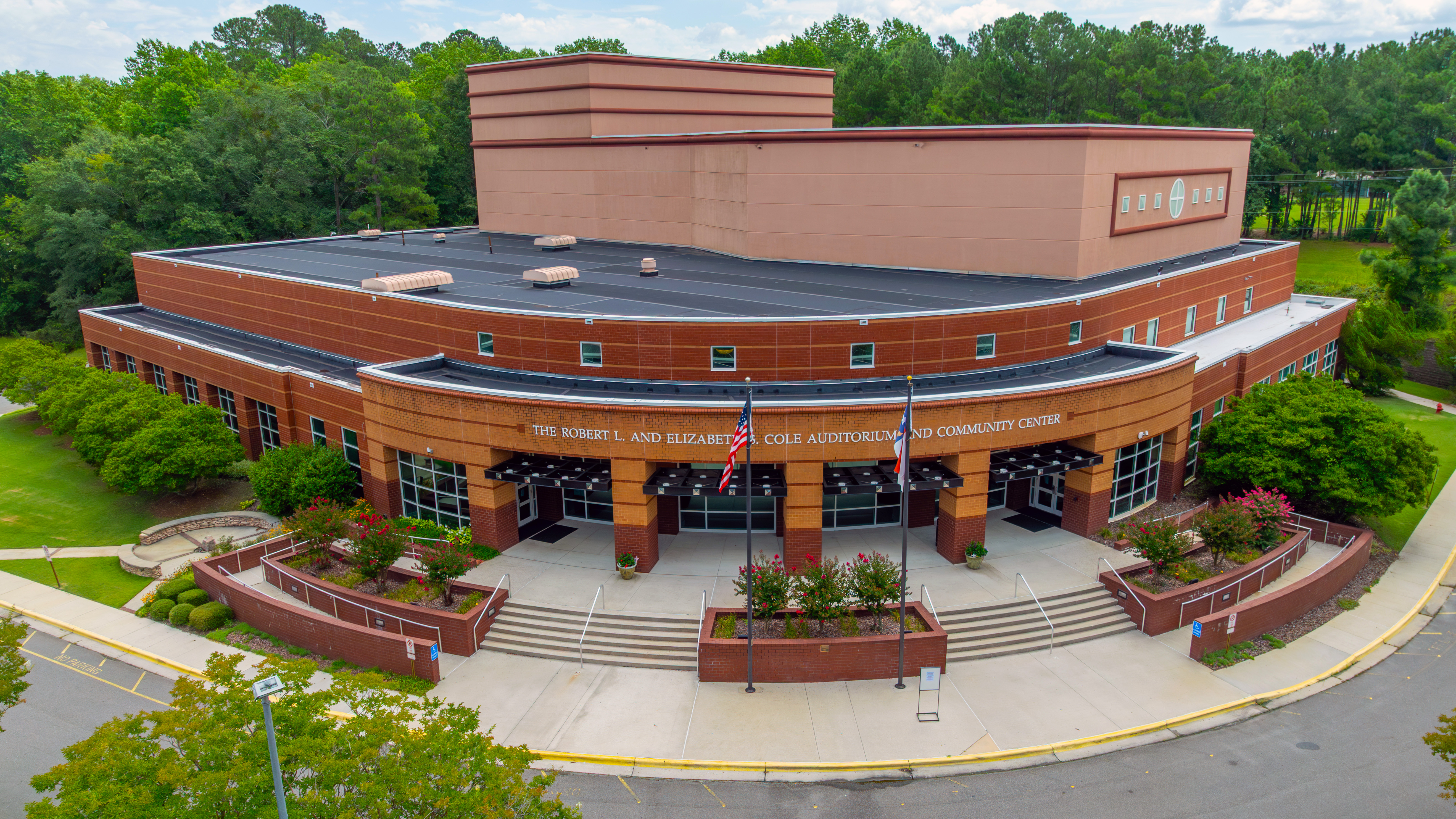 Aerial view of the Cole Auditorium